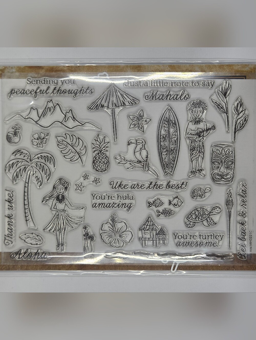 Hero Arts Hawaiian-Themed Clear Polymer Stamp And Die Cut Set MH0221C